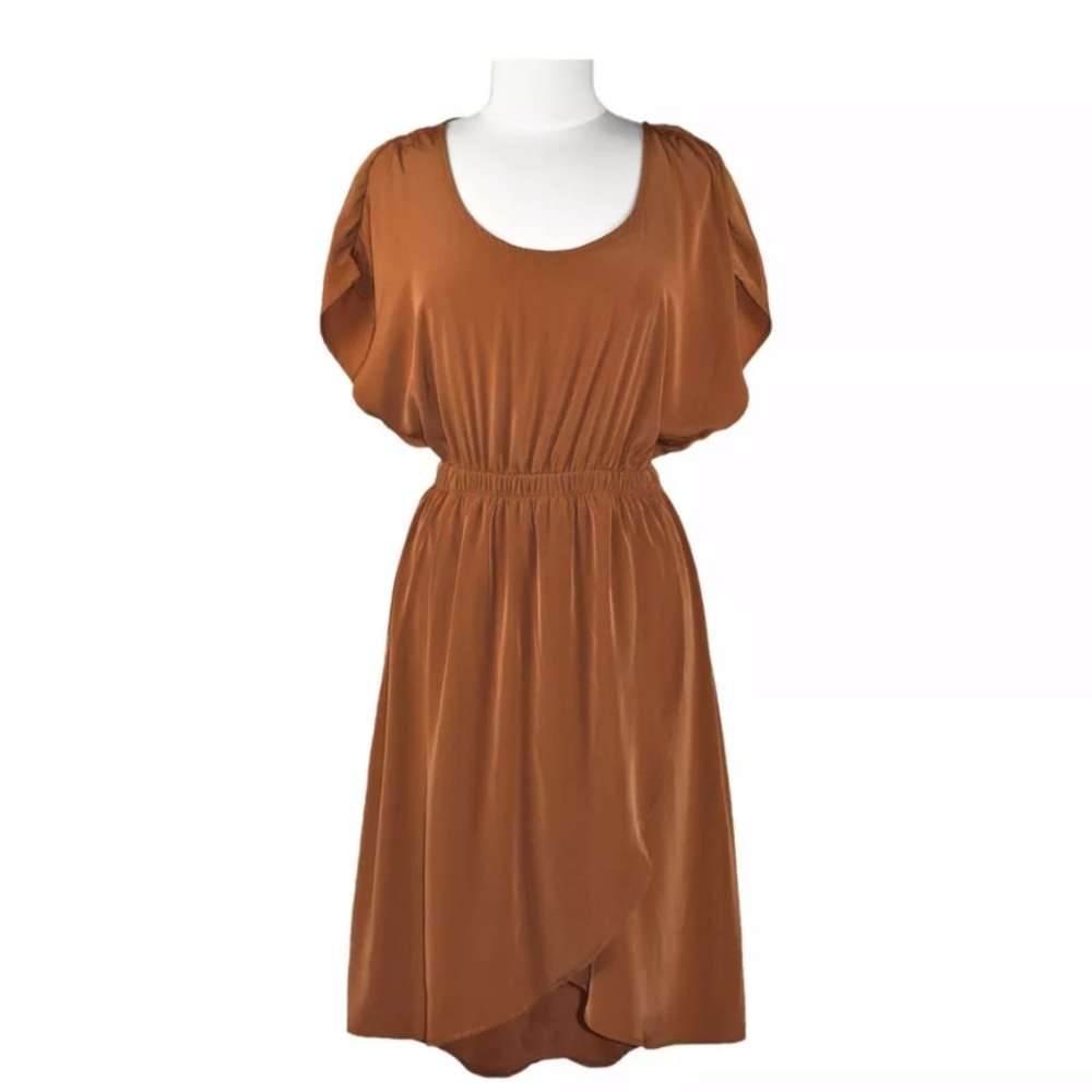 Bronze short sleeve long dress Love21 forever 21